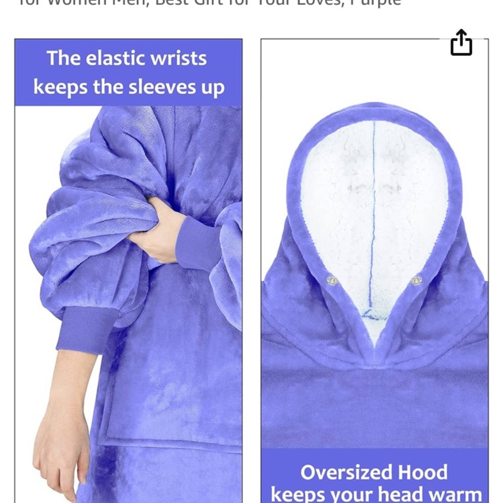 NWT Comfy Cozy Giant Sweatshirt - Picture 4 of 5